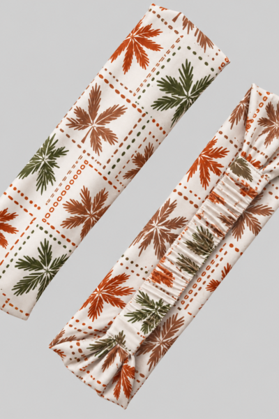 Patterned Palm Leaf Headband Duo