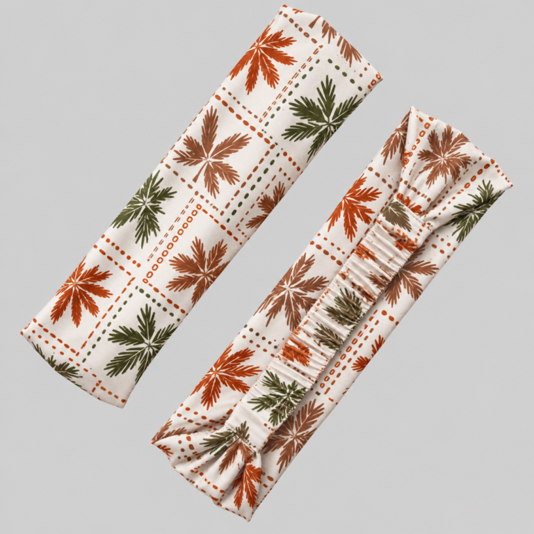 Patterned Palm Leaf Headband Duo