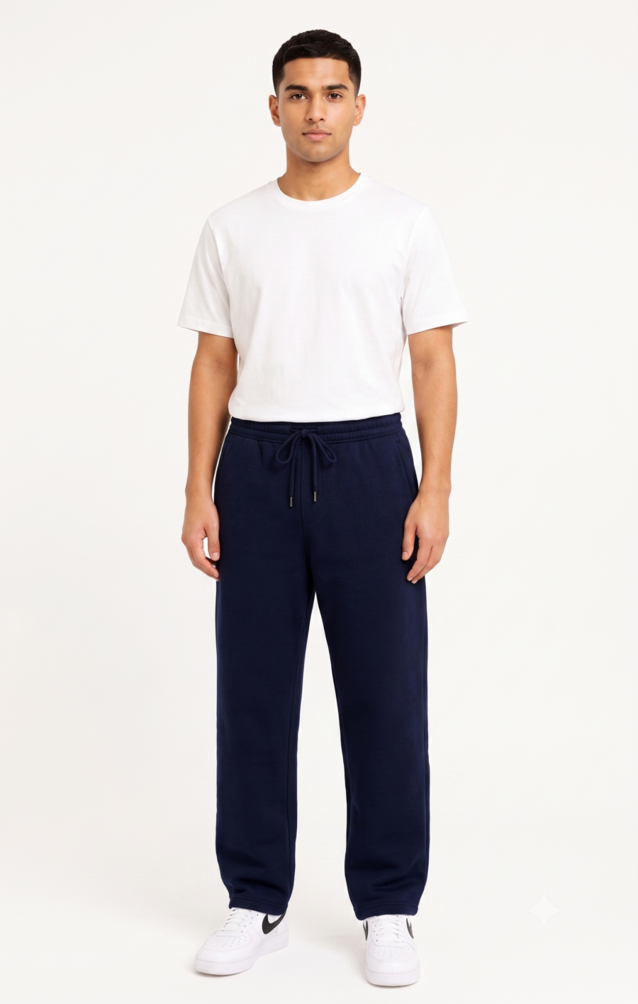 Peark Blue 260 GSM Oversized Sweatpants | Unisex Baggy Streetwear Pants | Kalavaasi