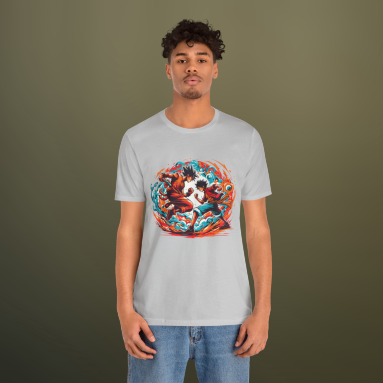 Luffy Gokhu Anime Half Sleeves Crew Neck Regular T-Shirt | 100% Cotton 180 GSM | Kalavaasi