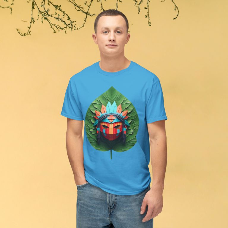 Tribal warrior Sheild Crew Neck Regular T-Shirt | 100% Cotton 180 GSM | Kalavaasi