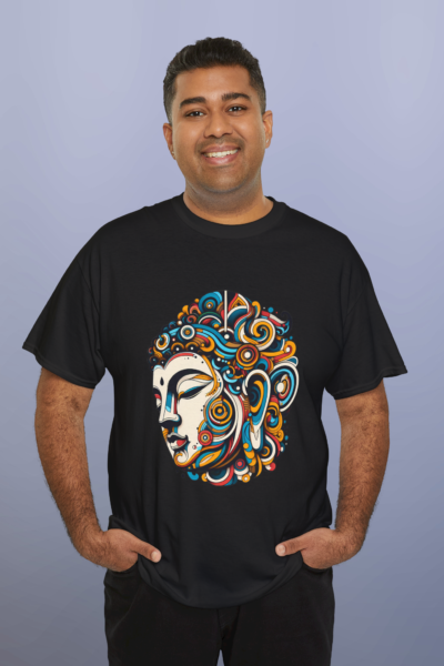 Peace of Monk Crew Neck Regular T-Shirt | 100% Cotton 180 GSM | Kalavaasi