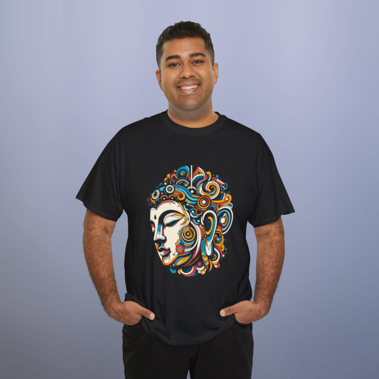 Peace of Monk Crew Neck Regular T-Shirt | 100% Cotton 180 GSM | Kalavaasi
