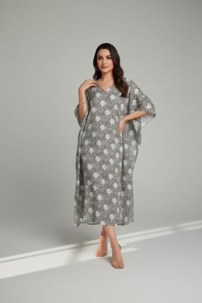Octa king  Kaftan Dress – Satin Poly-Woven Women’s Kaftan | Kalavaasi