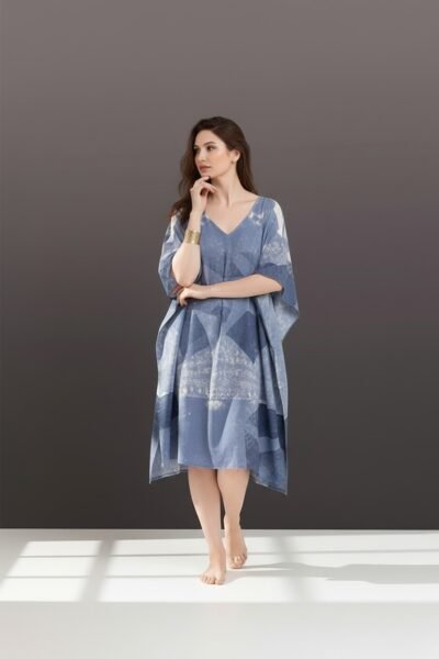 Star trail Kaftan Dress – Satin Poly-Woven Women’s Kaftan | Kalavaasi