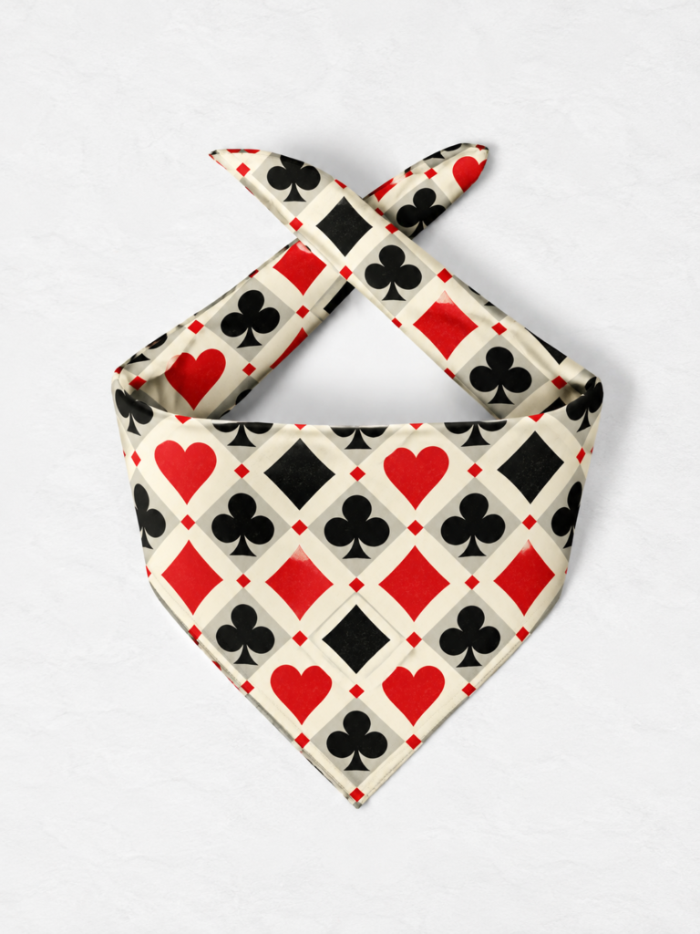 Satin Playing Card Bandana