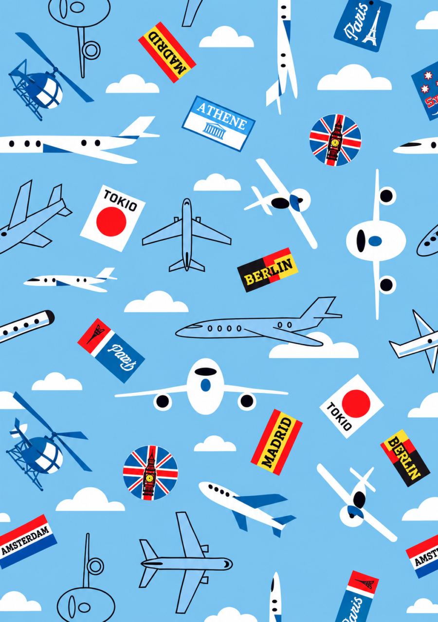 Sky-Blue Global Scarf – Premium Satin Printed Scarf | Kalavaasi