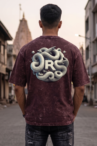 Snake SR Acid Washed Oversized T-Shirt | Unisex Wear | Kalavaasi