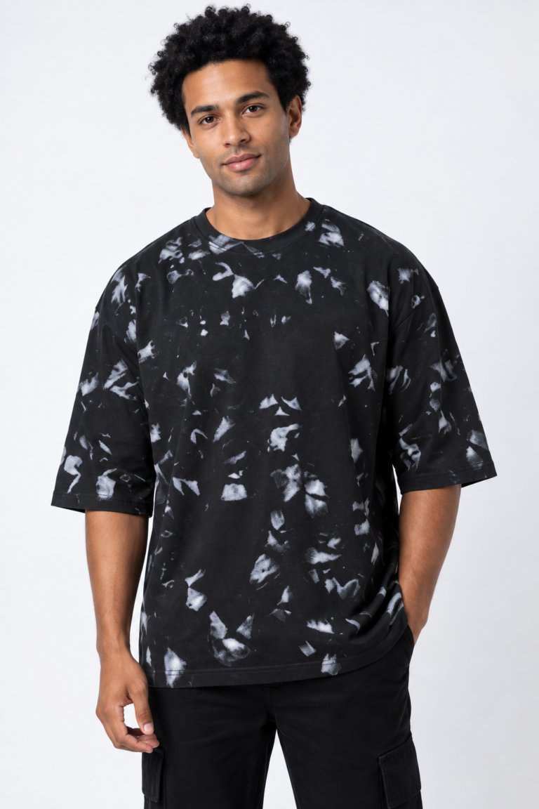 Splatter Acid Washed Oversized T-Shirt | Unisex Wear | Kalavaasi