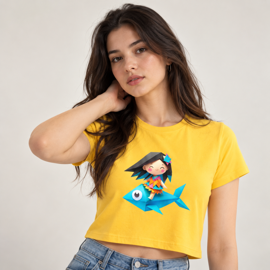 Studio Portrait in a Bright Yellow Top