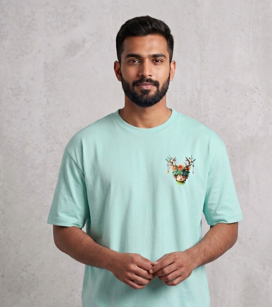 Tribal Drumer player Oversized T Shirt Unisex Streetwear Kalavaasi 1