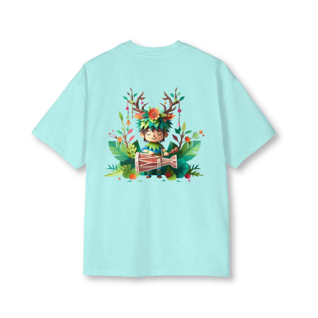 Tribal Drumer player Oversized T Shirt Unisex Streetwear Kalavaasi 3