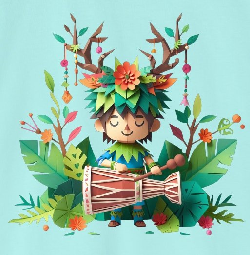 Tribal Drumer player Oversized T Shirt Unisex Streetwear Kalavaasi 4