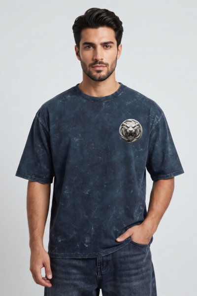 Triger Roaring Acid Washed Tshirt Front 1