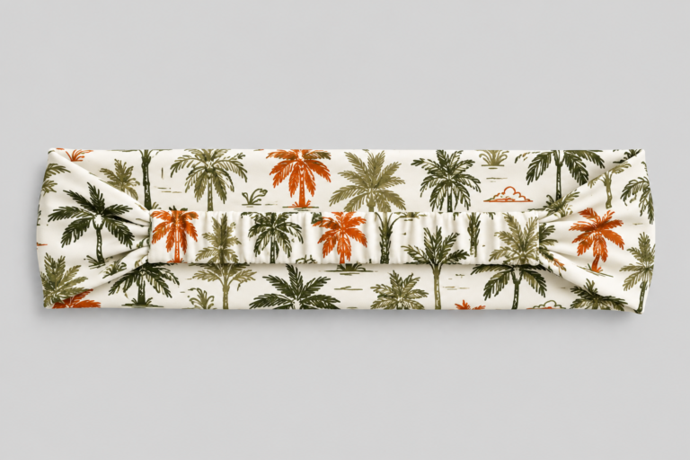 Tropical Palm Print Fabric Headband