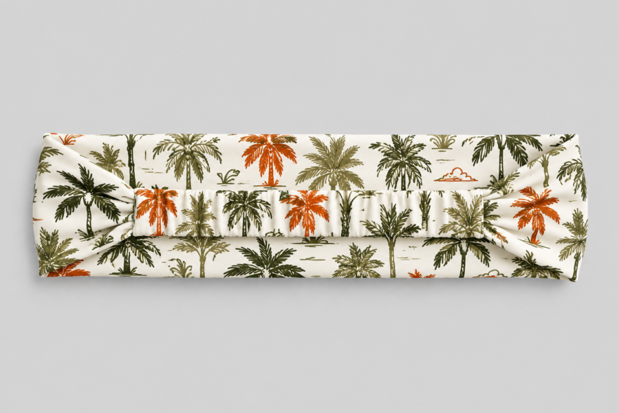Tropical Palm Print Headbands – Stretchable Sports & Fashion Headband | Kalavaasi