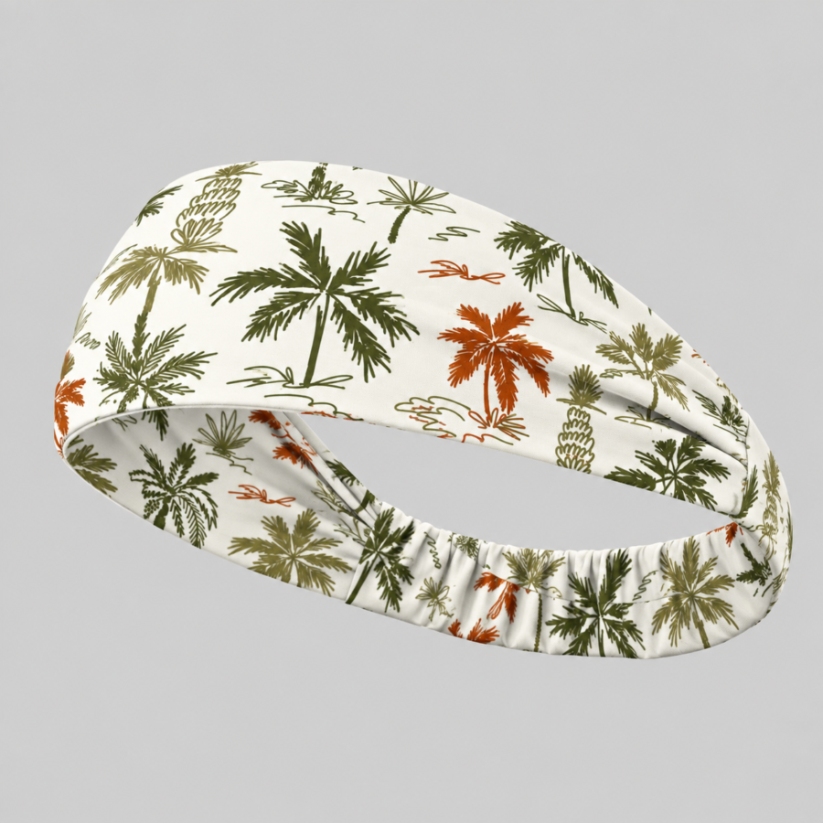 Tropical Palm Print Headbands – Stretchable Sports & Fashion Headband | Kalavaasi