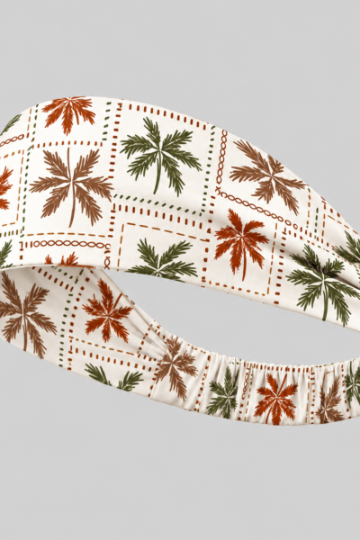 Tropical Patchwork Twist Headband – Stretchable Sports & Fashion Headband | Kalavaasi