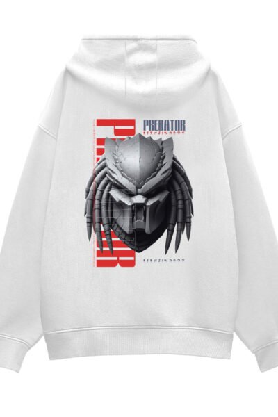 White Unisex Over Hoddies UH32 Back 1