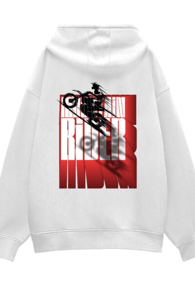 White Unisex Over Hoddies UH32 Back