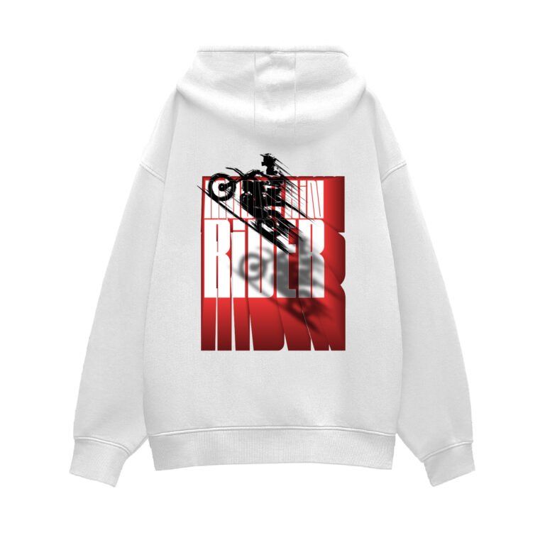 White Unisex Over Hoddies UH32 Back