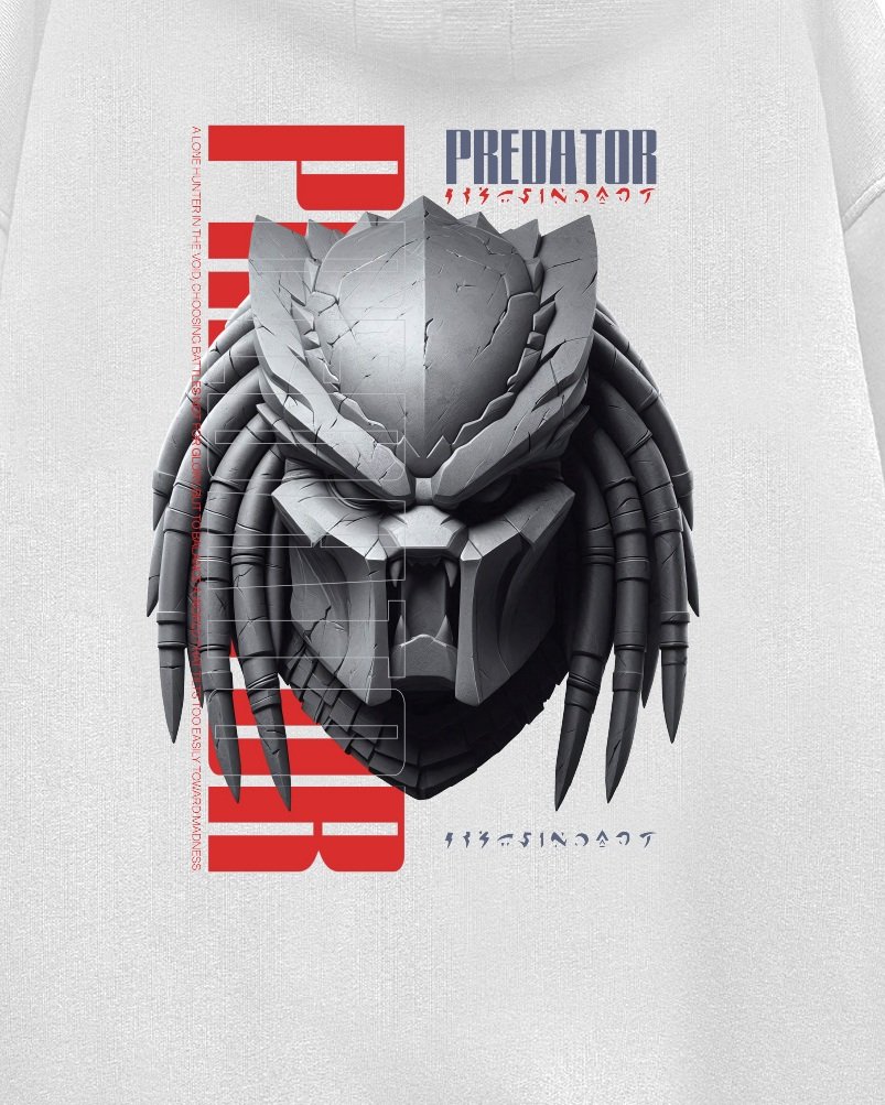 predator Oversized Hoodie | 400 GSM Premium Unisex Heavyweight Streetwear | Kalavaasi