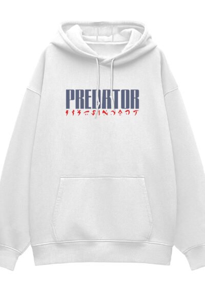 White Unisex Over Hoddies UH32 Front 1