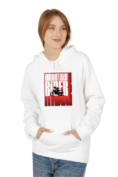 White Unisex Over Hoddies UH32 Front FeMale 2 Front
