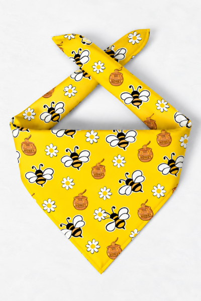 Bee & Honey Scarf – Premium Satin Printed Scarf | Kalavaasi
