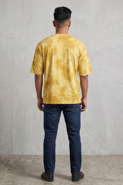 Yellow wash Tie Die Oversized 1 3