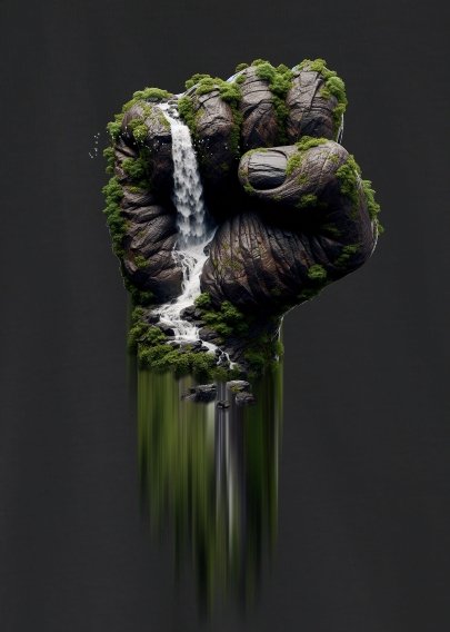 hail Moutains waterfall Black OverT Back 1de