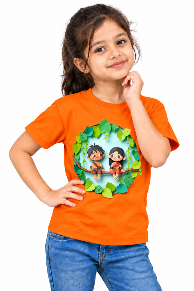 Whimsical Forest Friends Graphics T-Shirt | Kalavaasi