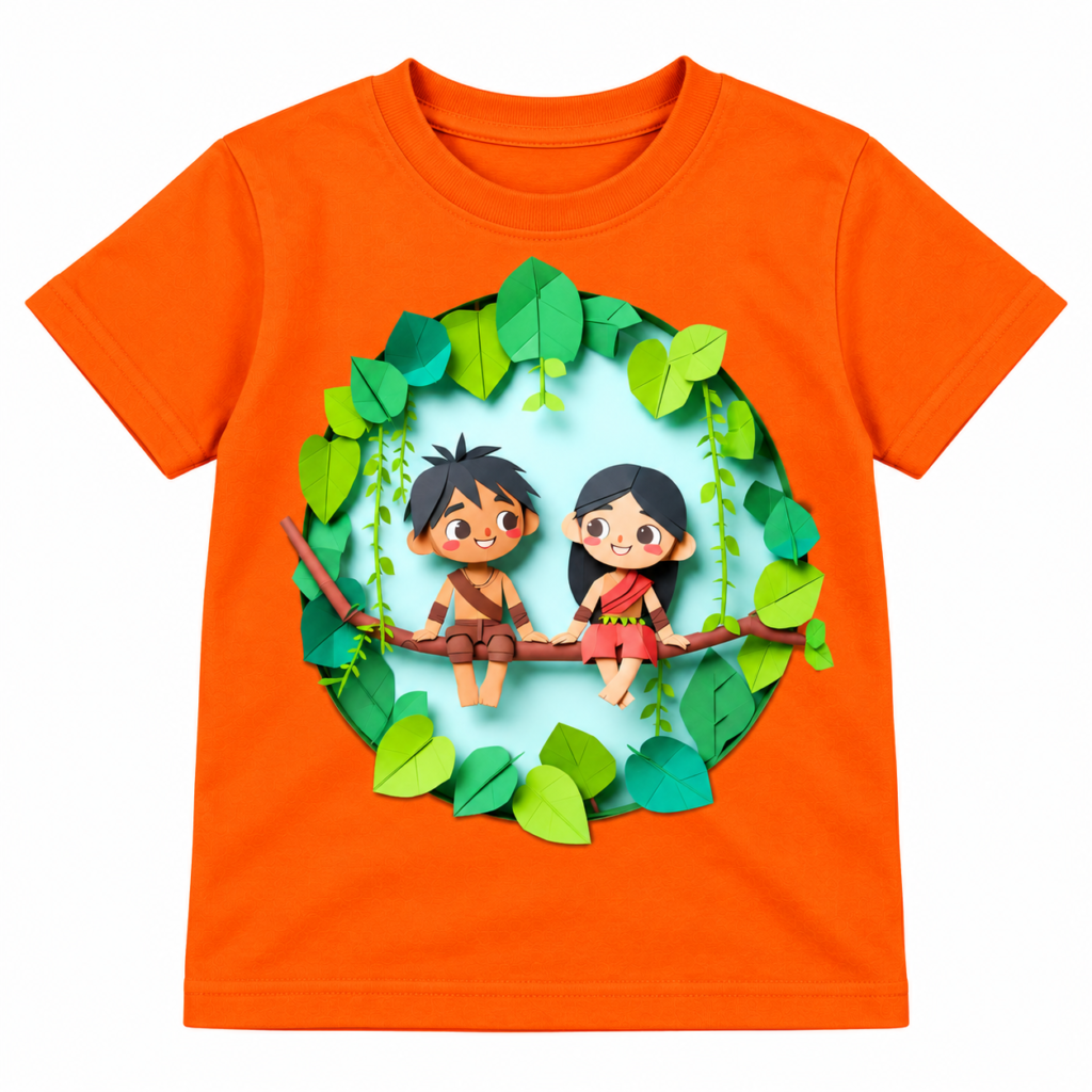 Whimsical Forest Friends Graphics T-Shirt | Kalavaasi