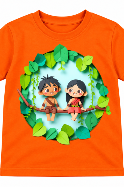 Whimsical Forest Friends Graphics T-Shirt | Kalavaasi
