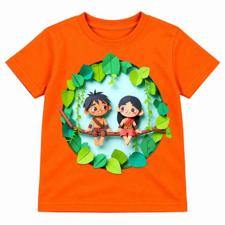 Whimsical Forest Friends Graphics T-Shirt | Kalavaasi