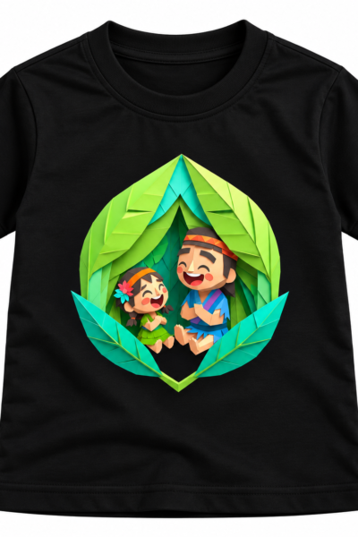 Origami Leaf Shelter Graphic T-Shirt | Kalavaasi