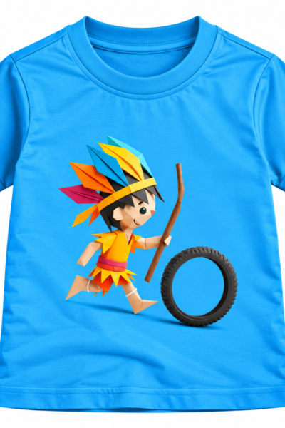 Runner on Play Graphics T-Shirt | Kalavaasi