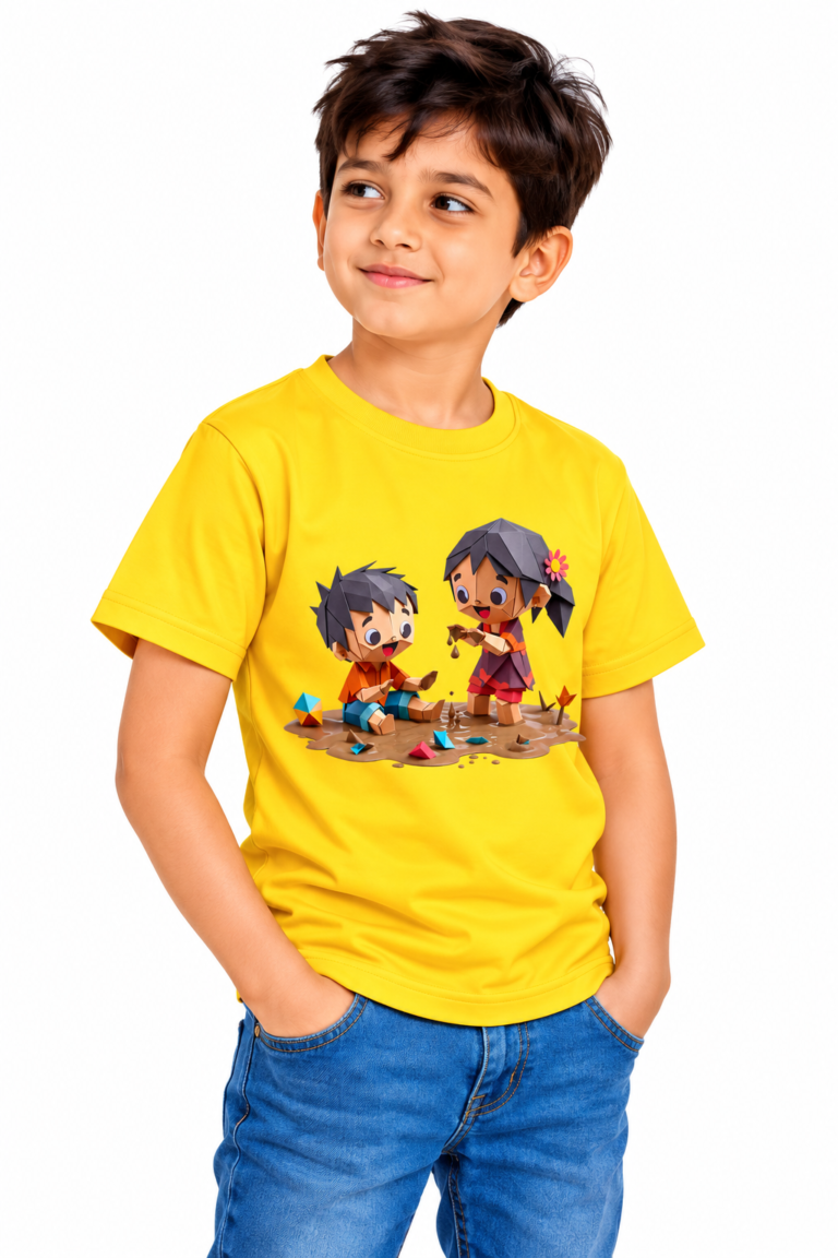 Mud Puddle Play Graphics T-Shirt | Kalavaasi