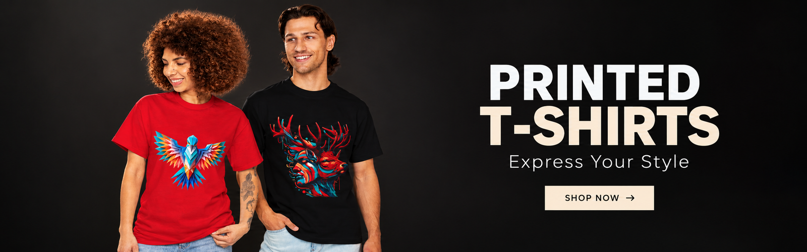 Printed T-Shirts Fashion Banner