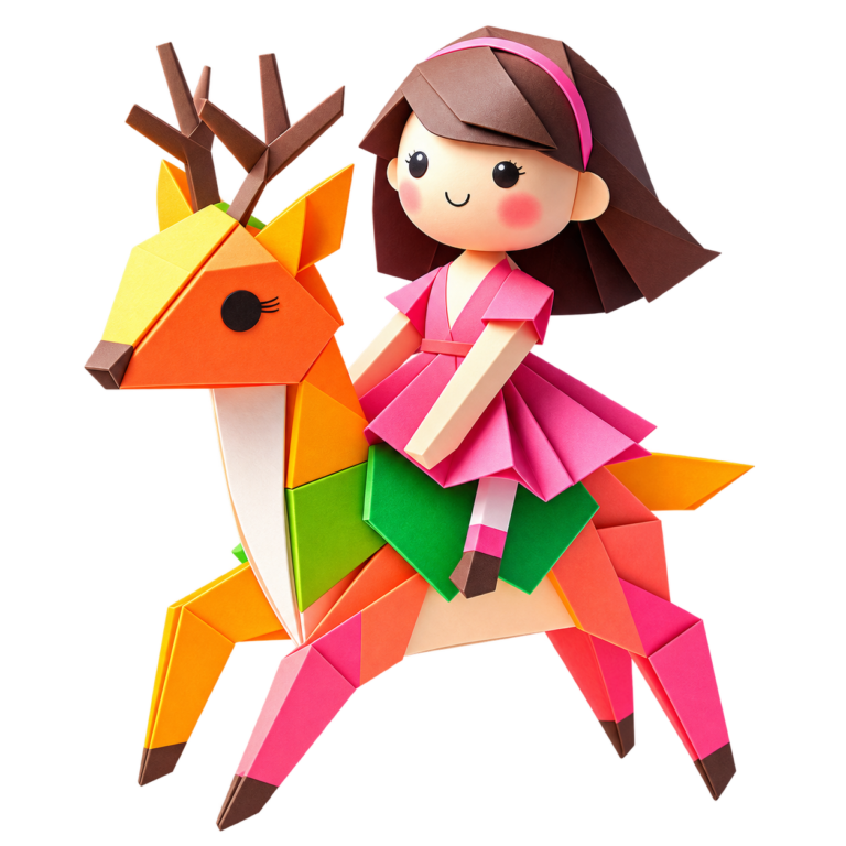 Riding a Colorful Deer Graphics T-Shirt | Kalavaasi