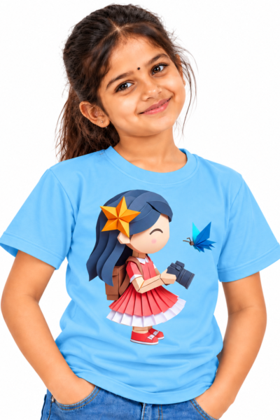 Girl Photographing Graphics T-Shirt | Kalavaasi