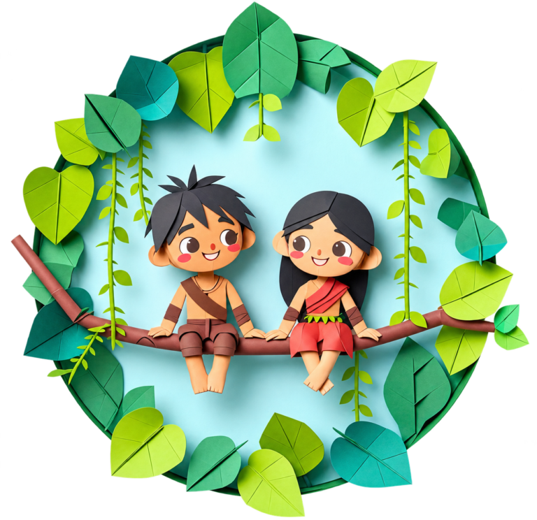 Whimsical Forest Friends Graphics T-Shirt | Kalavaasi